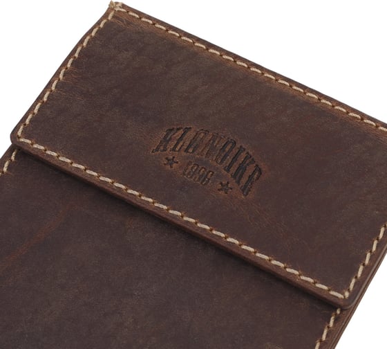 Бумажник Klondike Yukon, с зажимом для денег, коричневый, 12х1,5х9 см KD1114-03