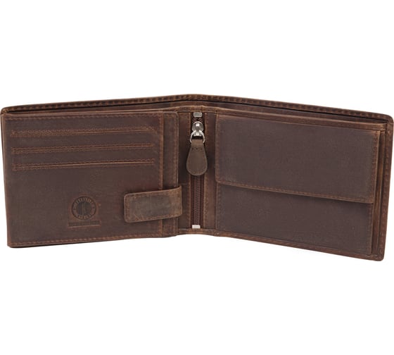 Бумажник Klondike Yukon, коричневый, 12,5х3х9,5 см KD1112-03