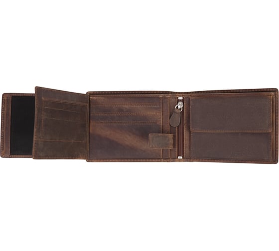Бумажник Klondike Yukon, коричневый, 12,5х3х9,5 см KD1112-03
