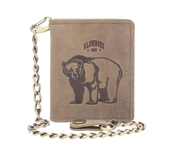 Бумажник Klondike Wayne Bear, коричневый, 10,5x12,5 см KD1019-02