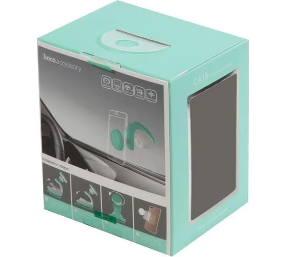 Магнитный автомобильный держатель Hoco cA15 accompanist series Swan suction pad magnetic holder, белый 648520
