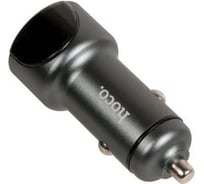 Автомобильная зарядка от прикуривателя Hoco Z42, PD20, QC3.0, один порт USB, один порт Type-C, серый 901413