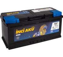 Аккумулятор INCI AKU AGM 105R, 850 A, 394x175x190 мм 461688