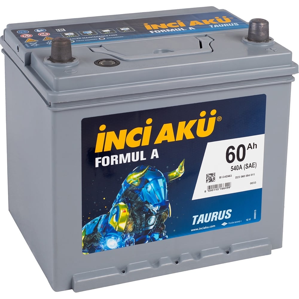 Аккумулятор INCI AKU Formul A 60R, 540 A, 232x173x225 мм (борт) 461703 -  выгодная цена, отзывы, характеристики, фото - купить в Москве и РФ