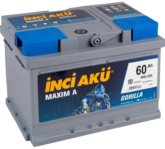 Аккумулятор INCI AKU Maxim A 60RS, 600 A, 242x175x175 мм 461403