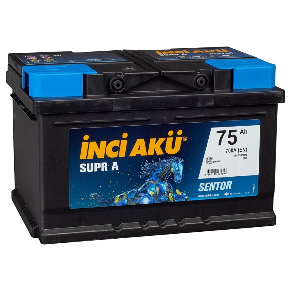 Аккумулятор INCI AKU Supr A 75RS, 700 A, 278x175x175 мм 450533 - выгодная  цена, отзывы, характеристики, фото - купить в Москве и РФ