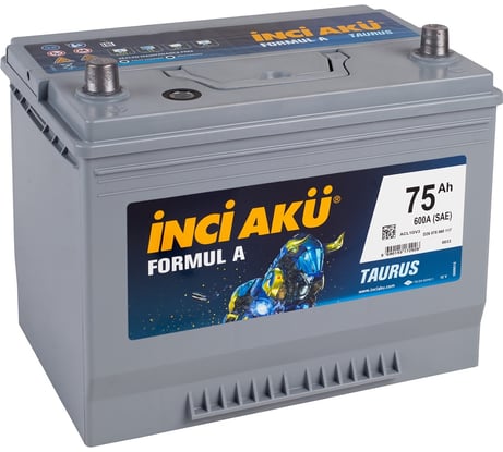 Аккумулятор INCI AKU Formul A 75L, 600 A, 264x175x220 мм 461701