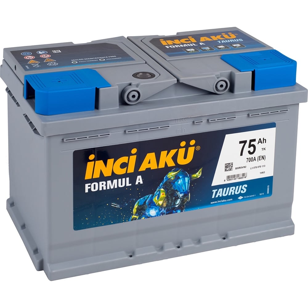 Аккумулятор INCI AKU Formul A 75L, 700 A, 278x175x190 мм 450418 - выгодная  цена, отзывы, характеристики, фото - купить в Москве и РФ