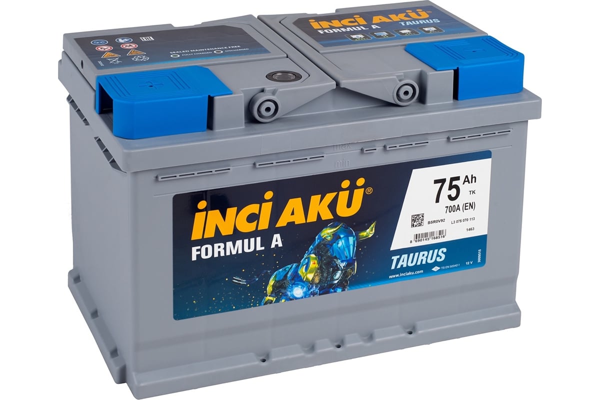 Аккумулятор INCI AKU Formul A 75L, 700 A, 278x175x190 мм 450418 - выгодная  цена, отзывы, характеристики, фото - купить в Москве и РФ