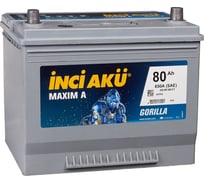 Аккумулятор INCI AKU Maxim A 80R, 650 A, 264x175x220 мм 461407