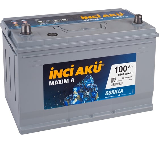 Аккумулятор INCI AKU Maxim A 100L, 830 A, 306x175x224 мм 461409