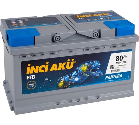 Аккумулятор INCI AKU EFB 80R, 730 A, 315x175x190 мм 461792