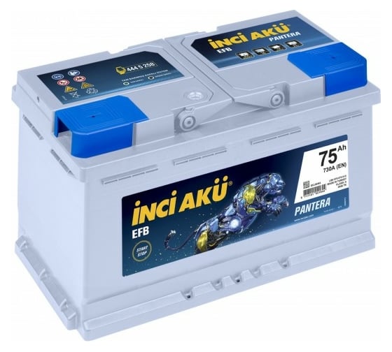 Аккумулятор INCI AKU EFB 75R, 730 A, 315x175x175 мм 461791 1