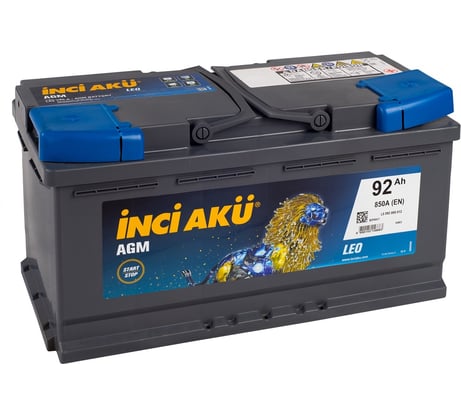 Аккумулятор INCI AKU AGM 92R, 850 A, 353x175x190 мм 450704