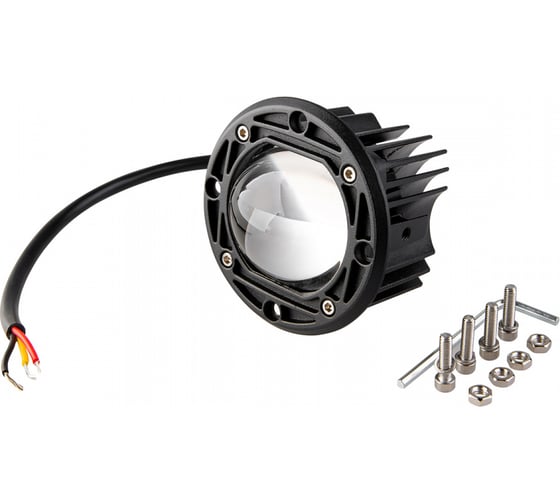 Светодиодная фара SKYWAY off road круглая 12v/24v, 15w, 6000k/3000k, 2 диода, дальний свет S07201128 1