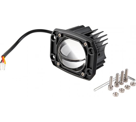 Светодиодная фара SKYWAY off road прямоугольная 12v/24v, 15w, 6000k/3000k, 2 диода S07201127