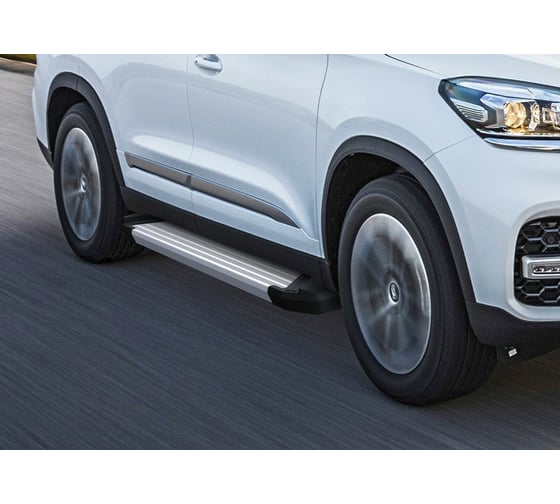 Пороги на автомобиль Rival Silver Exeed LX/Chery Tiggo 4 Pro/7/8/8 Pro/8 Pro Max F180AL.0905.2