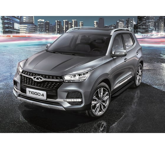 Пороги на авто Rival premium-black для chery tiggo 4/4 Pro, 173 см, 2 шт., AL A173ALB.0905.2