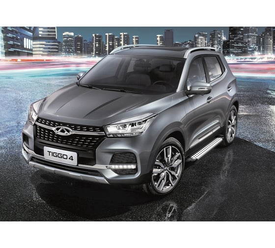 Пороги на авто Rival bmw-style круг для chery tiggo 4/4 Pro, 173 см, 2 шт, AL D173AL.0905.2