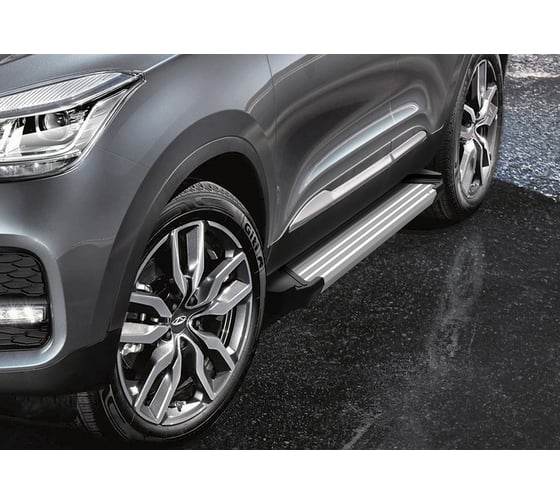 Пороги на авто Rival silver chery tiggo 4/4 Pro, 173 см, 2 шт., AL F173AL.0905.2