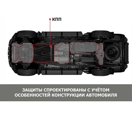Защита кпп АвтоБроня для lada ваз 2131/2121/niva legend 2131/2121, сталь, с крепежом 111.06041.2