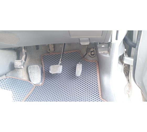 Ковры в салон автомобиля Eva Smart toyota town ace noah (r40, r50) правый руль 5мест 1998 - 2001 эва сота чёрные c синей окантовкой 3167-B5B2-S