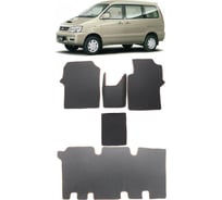 Ковры в салон автомобиля Eva Smart toyota town ace noah (r40, r50) правый руль 5мест 1998 - 2001 эва сота коричневые c красной окантовкой 3167-A6A7-S