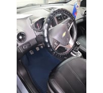 Ковры в салон автомобиля Eva Smart chevrolet aveo (т300) вариант макси 3d 2012 - эва сота бежевые c красной окантовкой 3546-A1A7-S