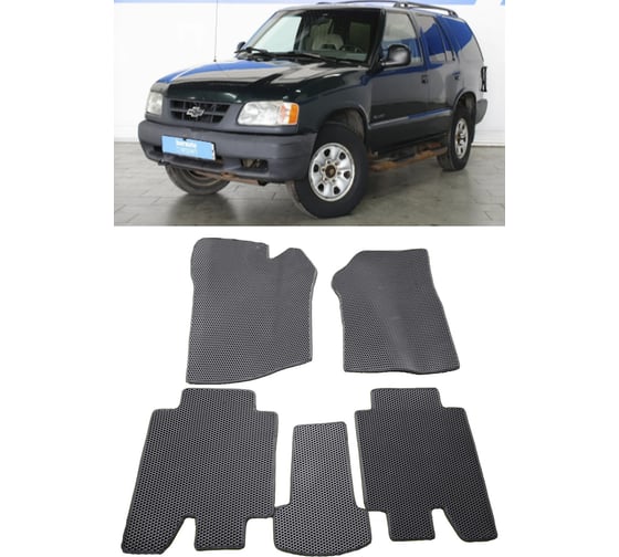 Ковры в салон автомобиля Eva Smart chevrolet blazer ii 1994 - 1998 эва сота коричневые c черной окантовкой 2927-A6B5-S 1