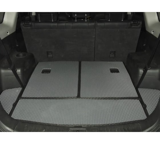 Ковры в салон автомобиля Eva Smart chevrolet captiva (c100) 7мест 2006 - 2011 эва сота чёрные c синей окантовкой 1117-B5B2-S