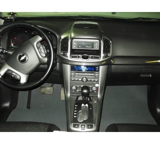 Ковры в салон автомобиля Eva Smart chevrolet captiva (c140) 7мест 2011 - 2018 эва сота чёрные c серой окантовкой 2088-B5B1-S 1