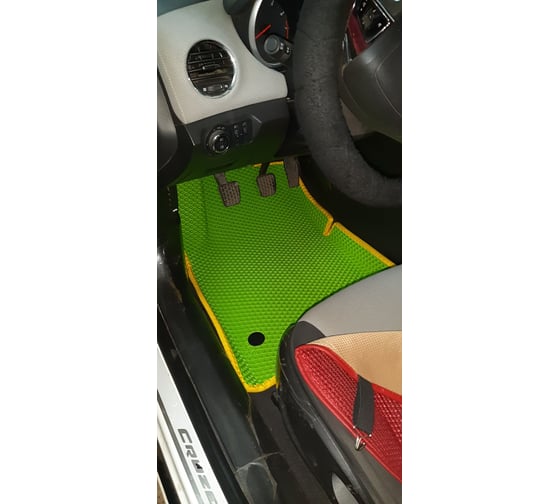 Ковры в салон автомобиля Eva Smart chevrolet cruze i вариант макси 3d 2009 - 2015 эва сота бежевые c бежевой окантовкой 3174-A1A1-S 1