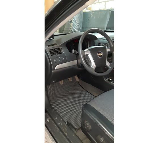 Ковры в салон автомобиля Eva Smart chevrolet epica i 2006 - 2012 эва сота коричневые c красной окантовкой 1124-A6A7-S 1
