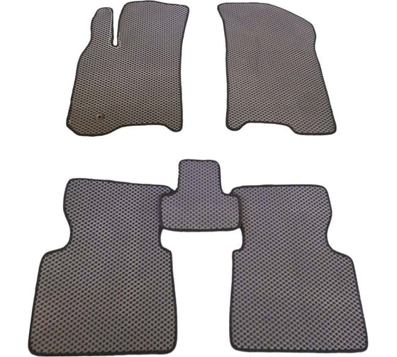 Ковры в салон автомобиля Eva Smart chevrolet lacetti 2004 - 2013 эва сота коричневые c черной окантовкой 1125-A6B5-S 1