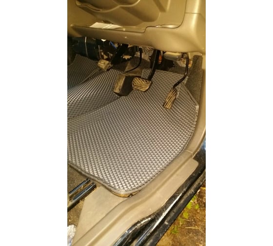 Ковры в салон автомобиля Eva Smart chevrolet mw 2001 - 2010 эва сота коричневые c синей окантовкой 2076-A6B2-S