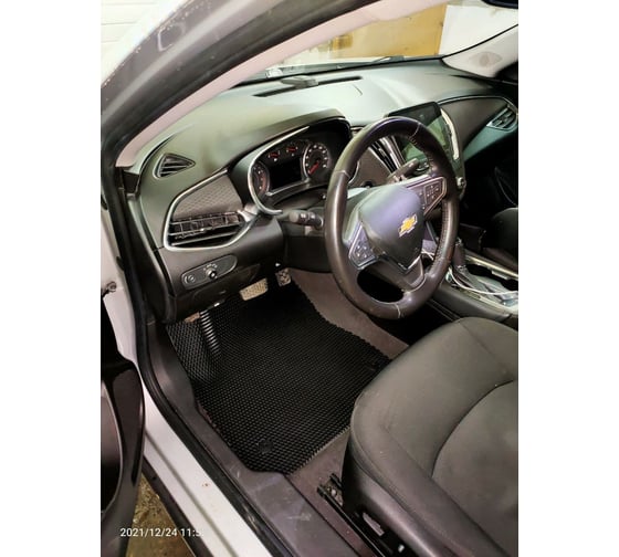 Ковры в салон автомобиля Eva Smart chevrolet malibu ix 2015 - 2018 эва сота серые c черной окантовкой 3623-B1B5-S 1