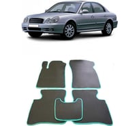 Ковры в салон автомобиля Eva Smart hyundai sonata iv 2001 - 2012 эва сота чёрные c бежевой окантовкой 1297-B5A1-S