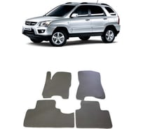 Ковры в салон автомобиля Eva Smart kia sportage ii рестайлинг 2008 - 2010 эва сота коричневые c синей окантовкой 2319-A6B2-S