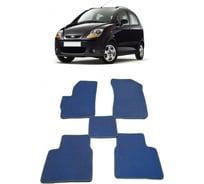 Ковры в салон автомобиля Eva Smart chevrolet spark ii 2005 - 2009 эва сота чёрные c коричневой окантовкой 3043-B5A6-S