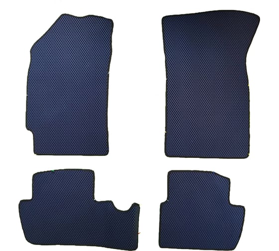 Ковры в салон автомобиля Eva Smart chevrolet spark iii 2010 - 2015 эва сота чёрные c черной окантовкой 1137-B5B5-S 1