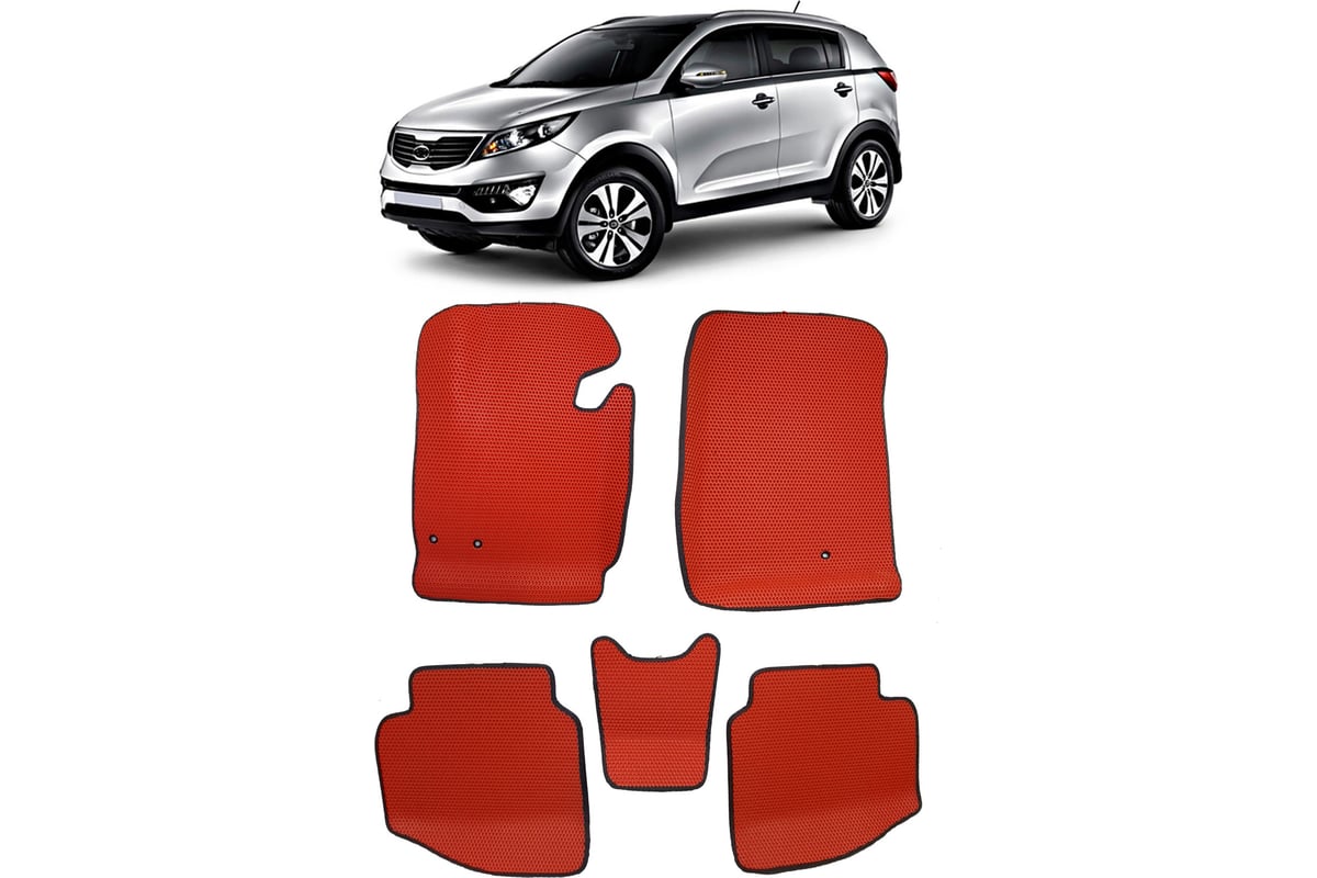 Ковры в салон автомобиля Eva Smart kia sportage iii вариант макси 3d 2010 -  2015 эва сота чёрные c серой окантовкой 2595-B5B1-S - заказать в  интернет-магазине: цена, описание, отзывы.