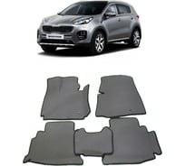 Ковры в салон автомобиля Eva Smart kia sportage iv вариант макси 3d 2015 - эва сота бежевые c коричневой окантовкой 2618-A1A6-S