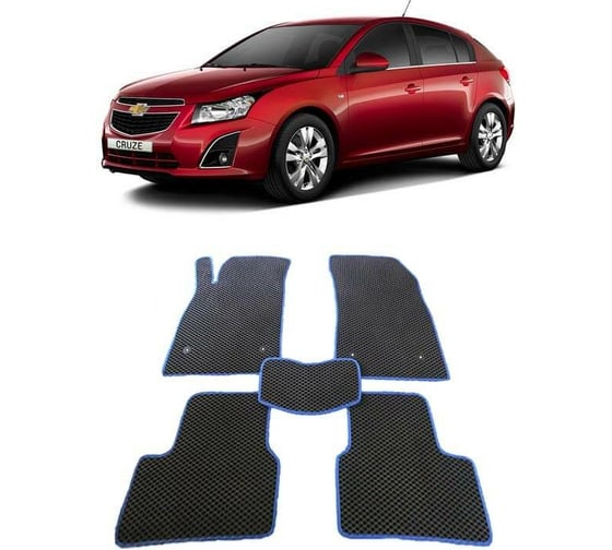 Ковры в салон автомобиля Eva Smart chevrolet сruze i 2009 - 2015 эва сота бежевые c красной окантовкой 1122-A1A7-S 1