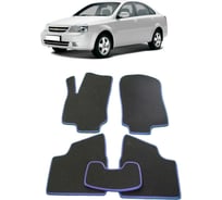 Ковры в салон автомобиля Eva Smart chevrolet viva 2004 - 2008 эва сота коричневые c красной окантовкой 2078-A6A7-S