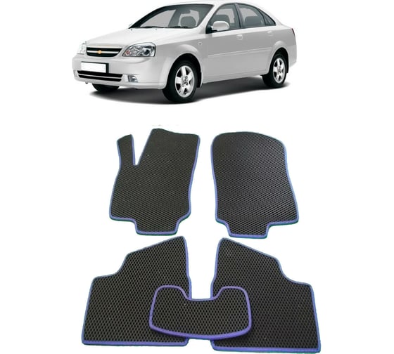 Ковры в салон автомобиля Eva Smart chevrolet viva 2004 - 2008 эва сота бежевые c черной окантовкой 2078-A1B5-S 1