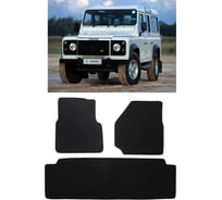 Ковры в салон автомобиля Eva Smart land rover defender 5дв 1983 - 2016 эва сота чёрные c красной окантовкой 1393-B5A7-S