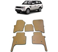 Ковры в салон автомобиля Eva Smart land rover range rover sport i 2005 - 2013 эва сота коричневые c красной окантовкой 1396-A6A7-S