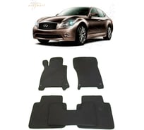 Ковры в салон автомобиля Eva Smart infiniti m (y51) 2010 - 2014 эва сота чёрные c синей окантовкой 1954-B5B2-S