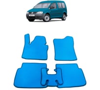 Ковры в салон автомобиля Eva Smart volkswagen caddy iv минивэн 2015 - 2020 эва сота серые c красной окантовкой 2404-B1A7-S