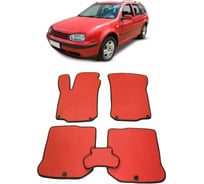 Ковры в салон автомобиля Eva Smart volkswagen golf iv универсал 1997 - 2003 эва сота бежевые c красной окантовкой 2695-A1A7-S